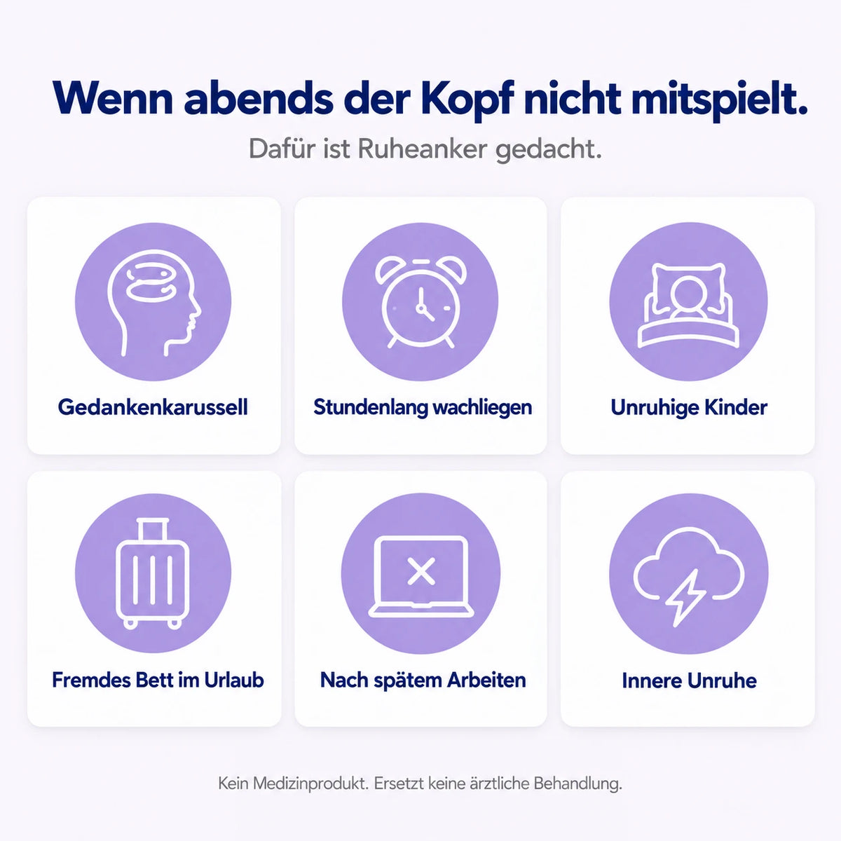 Wenn abends der Kopf nicht mitspielt - Ruheanker Anwendungsfälle