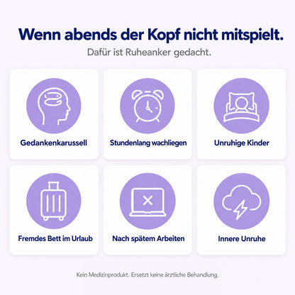 Wenn abends der Kopf nicht mitspielt - Ruheanker Anwendungsfälle